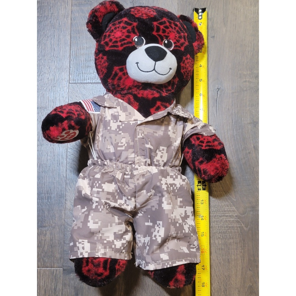 Build A Bear Red Leopard Camo Outfit Spider-Man Miles Morales Plush